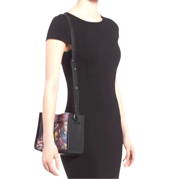 Vintage Philip Lim 3.1 Mini Shoulder Bag Floral Leather/Denim Pastel 8.5 x 7 x 4 - Picture 6 of 12